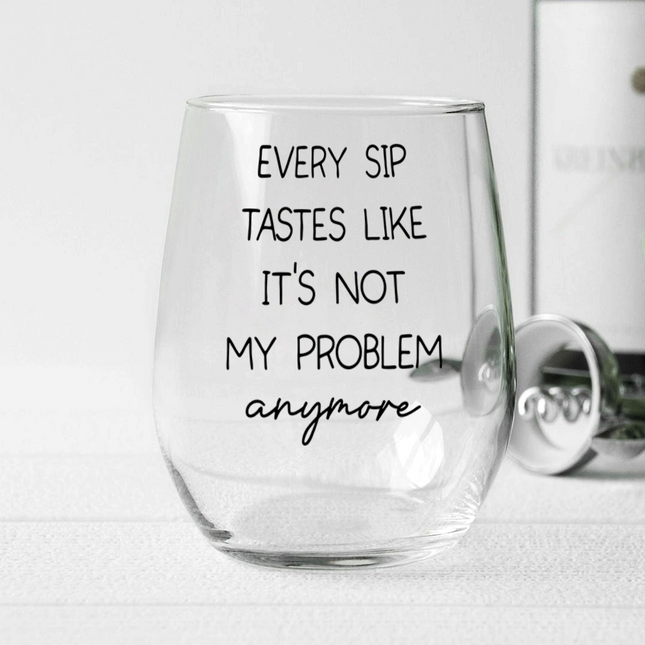 Personalized Name Birth Month Flower Wine Glass - Happy Retirement Gift