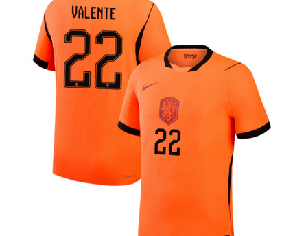 Luciano Valente Netherlands National Team 2026 Home Stadium Jersey - Orange