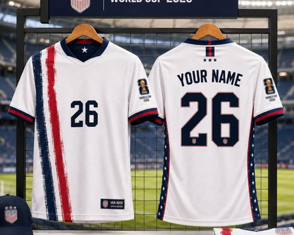 Personalized USA Soccer Jersey with Stars and Stripes - Gift for Soccer Fans