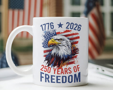 America Semiquincentennial 250 Years Of Freedom White Mug