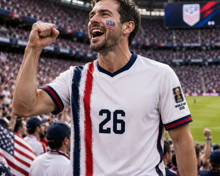 Personalized USA Soccer Jersey with Stars and Stripes - Gift for Soccer Fans