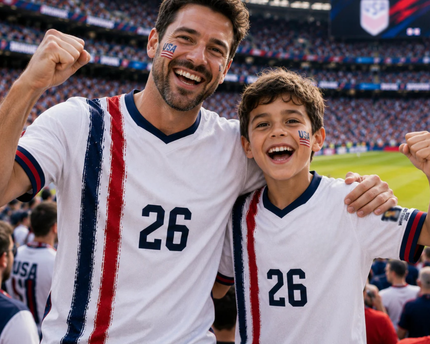 Personalized USA Soccer Jersey with Stars and Stripes - Gift for Soccer Fans