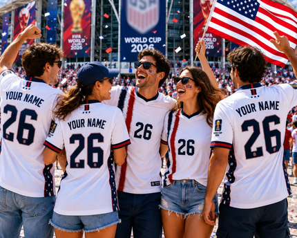 Personalized USA Soccer Jersey with Stars and Stripes - Gift for Soccer Fans