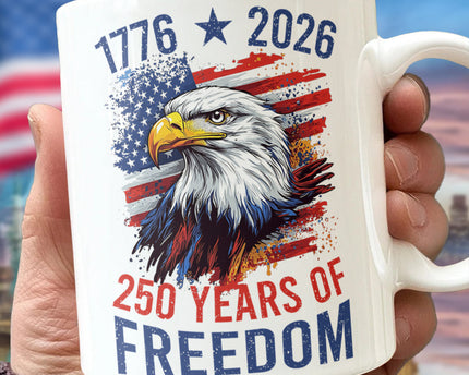 America Semiquincentennial 250 Years Of Freedom White Mug