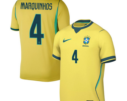 Marquinhos Brazil National Team 2026 Home Jersey - Yellow