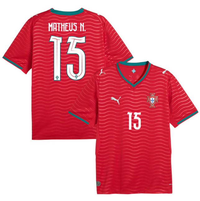 Matheus Nunes Portugal National Team 2026 Home Jersey - Red