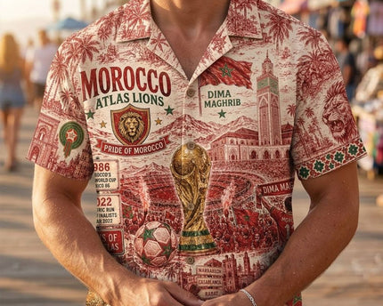 Morocco Atlas Lions World Cup 2026 Limited Edition Hawaiian Shirt