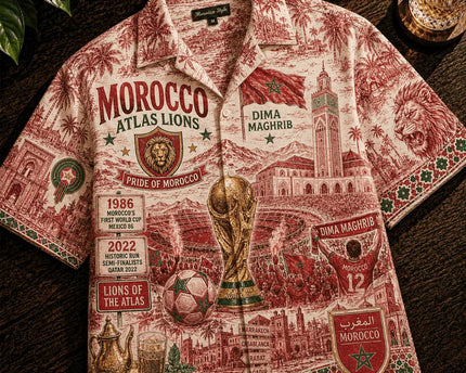 Morocco Atlas Lions World Cup 2026 Limited Edition Hawaiian Shirt