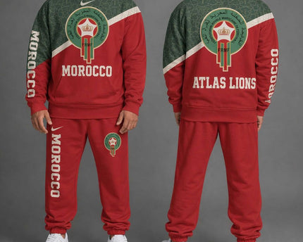 Morocco "Atlas Lions" World Cup 2026 Special Hoodie Jogger Set