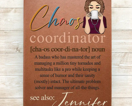Chaos Coordinator Multitasks Like A Pro - Personalized Leather Journal