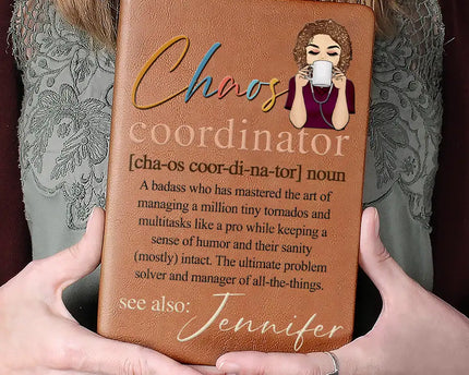 Chaos Coordinator Multitasks Like A Pro - Personalized Leather Journal
