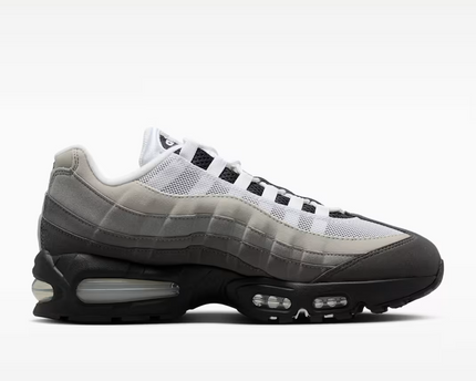 Men's Nike Air Max 95 Black Metallic Silver Shoes