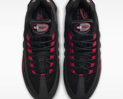 Men's Nike Air Max 95 Black Team Crimson Shoes