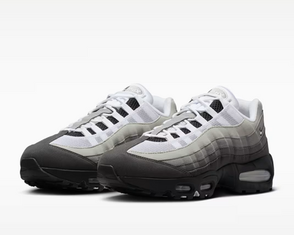 Men's Nike Air Max 95 Black Metallic Silver Shoes