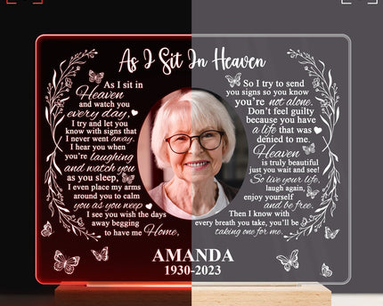 Custom Photo Missing You Always - Personalized 3D Led Light Wooden Base