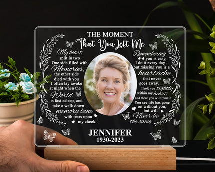 Custom Photo Missing You Always - Personalized 3D Led Light Wooden Base