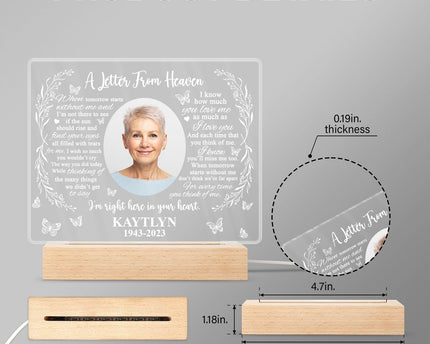 Custom Photo Missing You Always - Personalized 3D Led Light Wooden Base