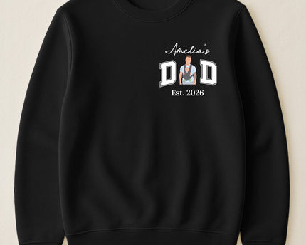 New Dad, Mom, 1st Parents - Custom Name & Photo Faceless Art - Personalized Shirt