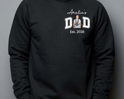 New Dad, Mom, 1st Parents - Custom Name & Photo Faceless Art - Personalized Shirt