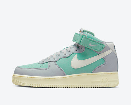 Men's Nike Air Force 1 Mid 'Grey Fog and Enamel Green' Shoes