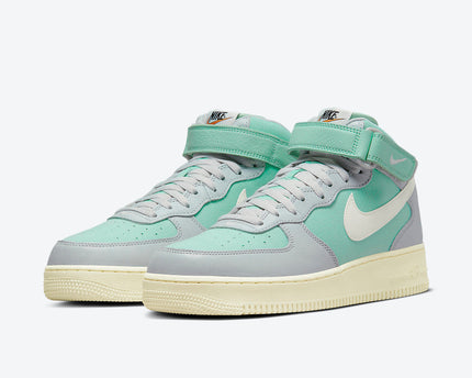Men's Nike Air Force 1 Mid 'Grey Fog and Enamel Green' Shoes