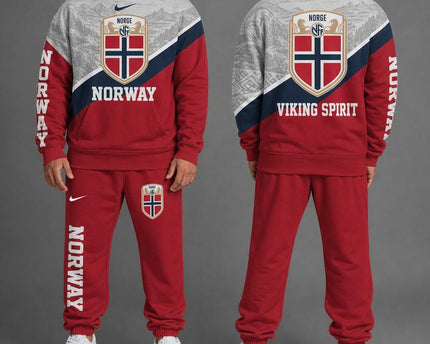 Norway "Viking Spirit" World Cup 2026 Special Hoodie Jogger Set
