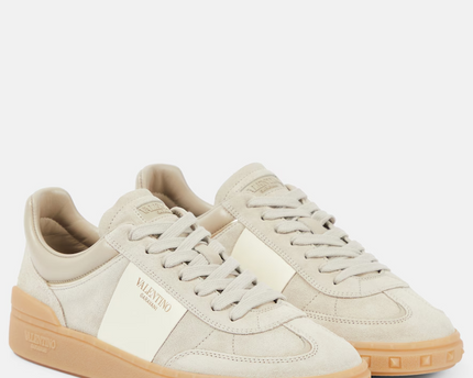 Men's Valentino Garavani Upvillage Low-Top Beige Sneakers