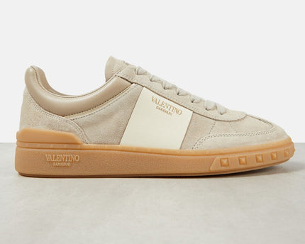 Men's Valentino Garavani Upvillage Low-Top Beige Sneakers
