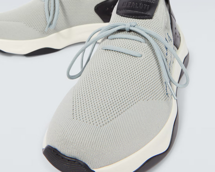 Men's Berluti Shadow Embroidered Grey Sneakers