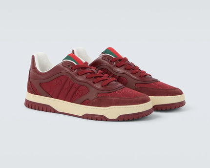 Men's Gucci Re-Web Burgundy Sneakers