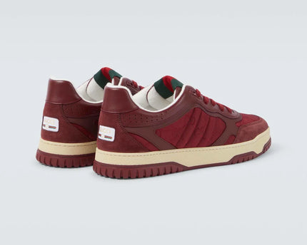 Men's Gucci Re-Web Burgundy Sneakers