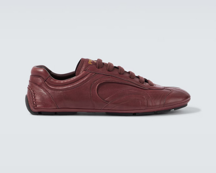 Men's Prada Montecarlo Re-Edition 2005 Leather Burgundy Sneakers