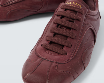 Men's Prada Montecarlo Re-Edition 2005 Leather Burgundy Sneakers