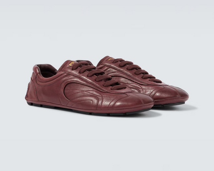 Men's Prada Montecarlo Re-Edition 2005 Leather Burgundy Sneakers