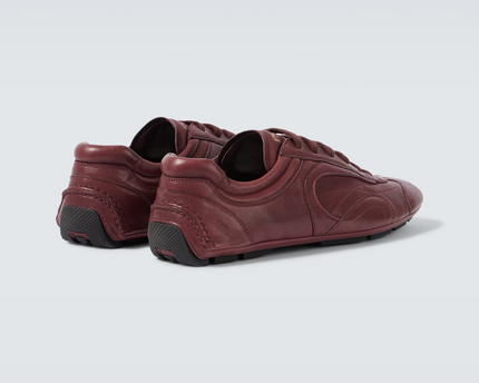 Men's Prada Montecarlo Re-Edition 2005 Leather Burgundy Sneakers