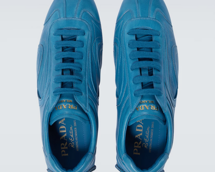 Men's Prada Montecarlo Re-Edition 2005 Leather Blue Sneakers