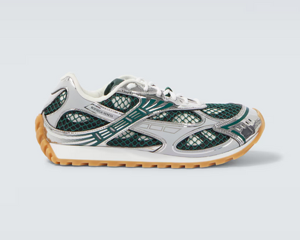 Men’s Bottega Veneta Orbit Silver Green Sneakers