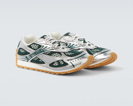 Men’s Bottega Veneta Orbit Silver Green Sneakers