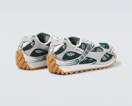 Men’s Bottega Veneta Orbit Silver Green Sneakers