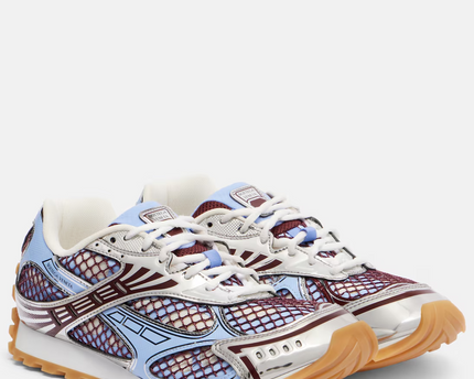 Men’s Bottega Veneta Orbit Blue Brown Silver Sneakers