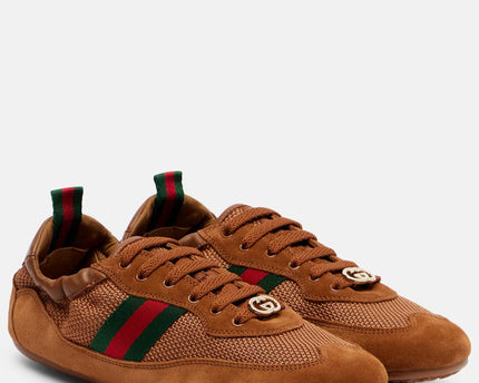 Men's Gucci Shift Brown Fabric Sneakers