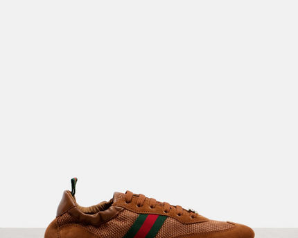 Men's Gucci Shift Brown Fabric Sneakers