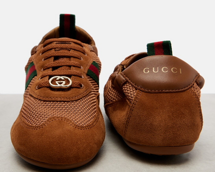 Men's Gucci Shift Brown Fabric Sneakers