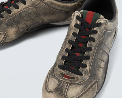 Men's Gucci Shift Black Leather Sneakers