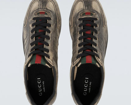 Men's Gucci Shift Black Leather Sneakers