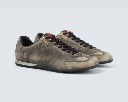 Men's Gucci Shift Black Leather Sneakers