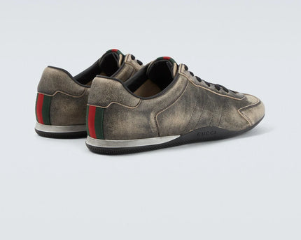 Men's Gucci Shift Black Leather Sneakers