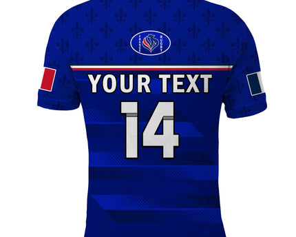 (Custom Text And Number) France Rugby Polo Shirt Outgoing Tour Allez Les Bleus