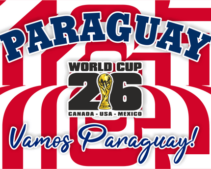 Paraguay World Cup 2026 Football Supporter Flag