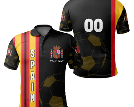 Custom Spain Polo Shirt Football 2021 Simple Style